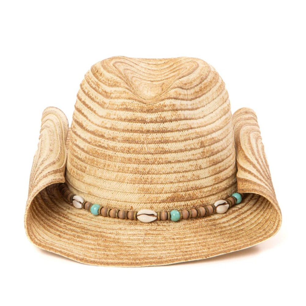 San Diego Hat Company Elena Cowboy with Rolled Wire Brim Edges in Toast